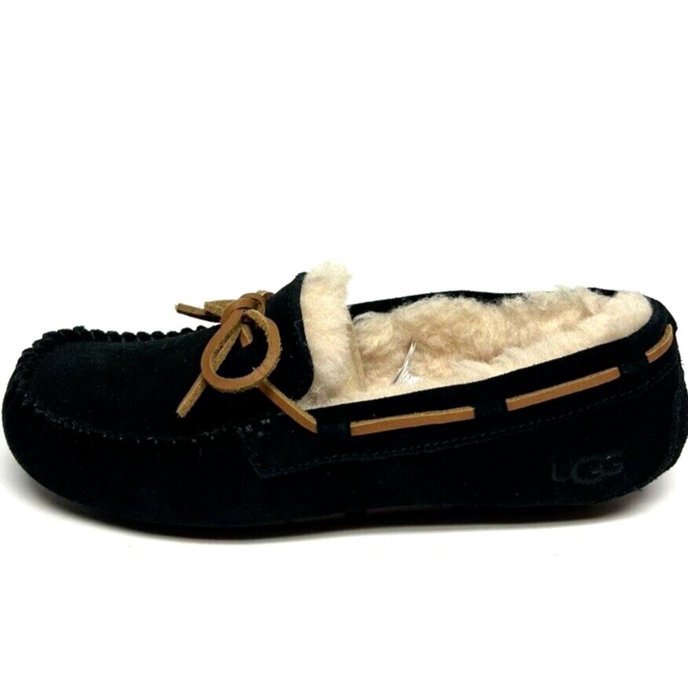 UGG Womens Dakota Slipper Black Suede Size 6 M